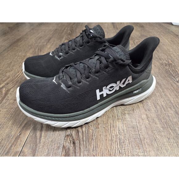 Hoka One One Other - Hoka One One Mach 4 Black White Running Sneakers Shoes Men's Size 8D Wide